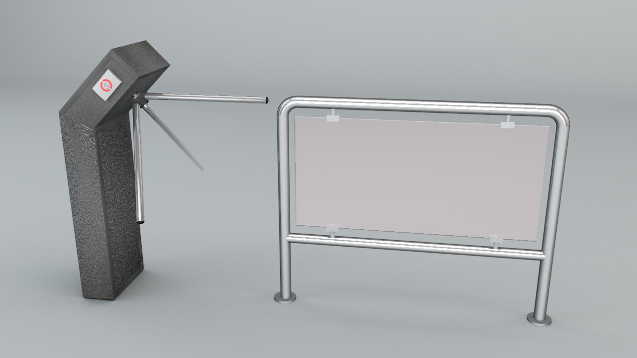 Турникет-трипод крашенный